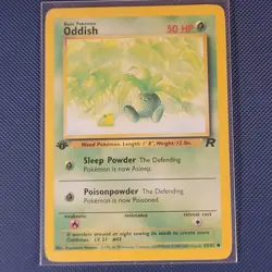 Pokemon Cards - Oddish 63/82 - Team Rocket 1st Edition WOTC - NM - Image 1