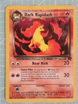 Dark Rapidash 44/82 Uncommon: Team Rocket Pokemon Trading Card Game TCG - Image 1