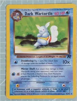 Dark Wartortle 46/82 Uncommon: Team Rocket Pokemon Trading Card Game TCG - Image 1