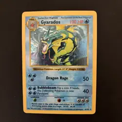 Pokemon Gyarados Holo Card Base Set Shadowless 6/102 - Image 1