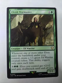 MTG ELVISH WARMASTER- Lord of the Rings Commander Magic The Gathering #241 RARE - Image 1