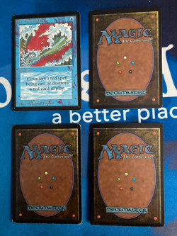 4x MTG Blue Elemental Blast Beta Edition Magic: The Gathering Moderate Play Set - Image 2