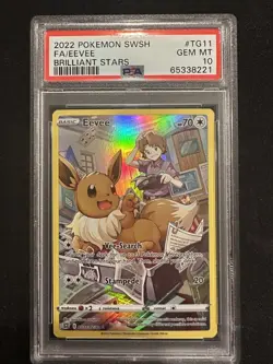 POKEMON 2022 Brilliant Stars Full Art EEVEE #TG11 PSA 10 Gem Mint RARE - Image 1