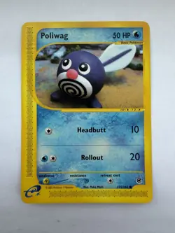 Poliwag 125/165 Expedition Non-Holo Vintage Pokemon Card TCG - Image 1