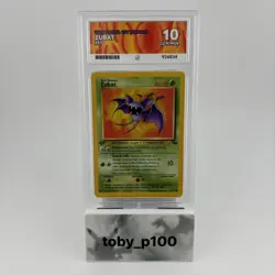 ACE 10 Zubat Pokemon TCG Fossil 1st Edition 57/62 57 1999 #57 - POP 2 - Image 1