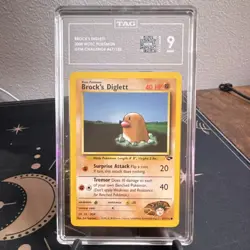 Pokemon Brock's Diglett 2000 Gym Challenge 67/132 Unlimited Regular TAG 9 Mint - Image 1
