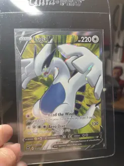 Pokemon Lugia V Ultra Rare Full Art Holo Silver Tempest 186/195 English TCG - Image 2