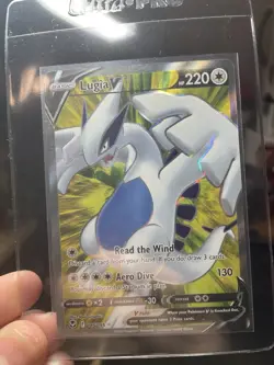 Pokemon Lugia V Ultra Rare Full Art Holo Silver Tempest 186/195 English TCG - Image 3