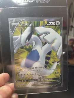 Pokemon Lugia V Ultra Rare Full Art Holo Silver Tempest 186/195 English TCG - Image 4