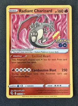 The Pokemon Company Radiant Charizard Pokemon GO 011/078 Holo Radiant Rare - Image 2