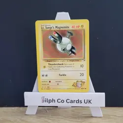 Lt. Surge's Magnemite 80/132 Gym Heroes Set Pokemon Card WOTC - Image 1