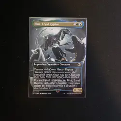 Blue, Loyal Raptor (Borderless) - Near Mint MTG - Image 1
