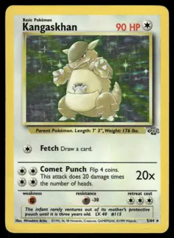Pokemon Cards Kangaskhan 5/64 Unlimited Holo Jungle WOTC Rare MP - Image 1