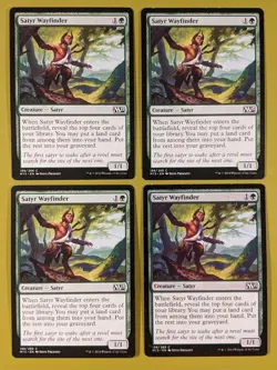 Satyr Wayfinder x4 Magic 2015 M15 4x Playset Magic the Gathering MTG - Image 1