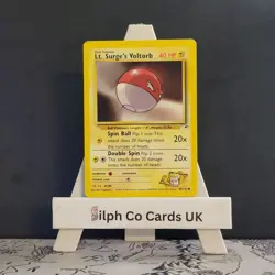 Lt. Surge's Voltorb 84/132 Gym Heros Pokemon Card WOTC - Image 1