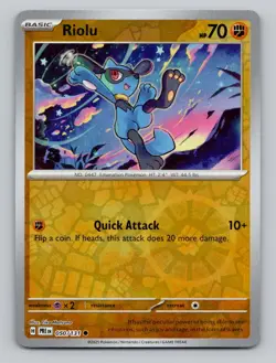 Reverse Holo Riolu 050/131 Common Prismatic Evolutions Pokemon - Image 1