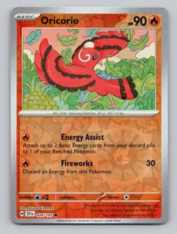 Reverse Holo Oricorio 026/191 Common Surging Sparks Pokemon - Image 1