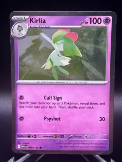 Pokemon Kirlia 059/132 Mega Evolution Cosmos Holo Common Promo NM - Image 1