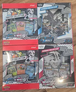 Pokemon Black Bolt and White Flare Binder + Poster Collection Sam's Club Bundles - Image 1