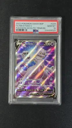 Mewtwo V SWSH229 PSA 10 Pokemon GO Promo - Image 1