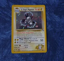 Pokemon Lt. Surge's Magneton 8/132 Holo Gym Heroes TCG WOTC card CCG - Image 1