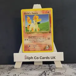 Blaine's Ponyta 64/132 Gym Challenge Set Pokemon Card WOTC - Image 1
