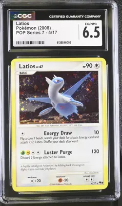Pokemon 2008 POP Series 7 #4/17 Latios CGC 6.5 w/ Bumper - Image 1