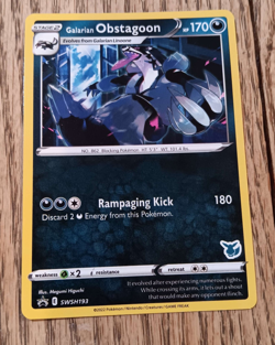 Pokemon TCG Card Galarian Obstagoon Battle Academy 2022 SWSH193 - Image 1