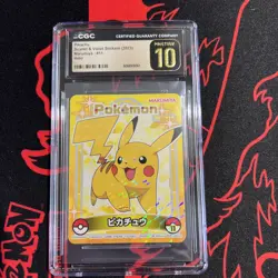 🔥2023 Pokemon Pikachu S & Violet Marumiya Sticker #11 Holo CGC 10 PRISTINE🔥 - Image 2