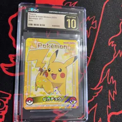 🔥2023 Pokemon Pikachu S & Violet Marumiya Sticker #11 Holo CGC 10 PRISTINE🔥 - Image 3