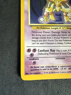 Pokemon TCG - Alakazam 1/102 - Holo Rare - Base Set Unlimited - WOTC 1999 - LP - Image 5