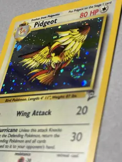 Pokemon TCG Pidgeot 14/130 Base Set 2 Holo 2000 - Image 2
