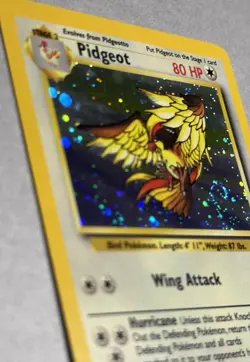 Pokemon TCG Pidgeot 14/130 Base Set 2 Holo 2000 - Image 3