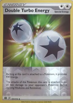 Pokemon Brilliant Stars Reverse Holo Double Turbo Energy 151/172 UC NM - Image 1