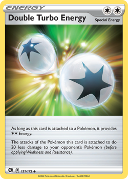 Pokemon Brilliant Stars Reverse Holo Double Turbo Energy 151/172 UC NM - Image 2