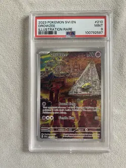 2023 POKEMON SVI EN-SCARLET & VIOLET ILLUSTRATION RARE #210 DROWZEE PSA 9 - Image 1