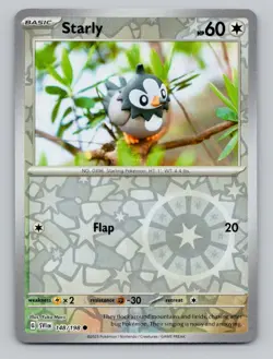 Reverse Holo Starly 148/198 Common Scarlet & Violet Pokemon - Image 1