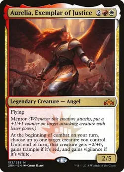 Aurelia Exemplar of Justice 1x FOIL GRN MTG Guilds of Ravnica Mythic MINT red wt - Image 1
