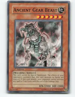 Ancient Gear Beast #SD10-EN013 1st Edition Yugioh Card - Image 1