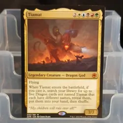 Magic: The Gathering Tiamat AFR Alt Art Foil Mythic Legendary 235/281 - Image 1
