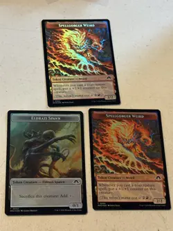 3 x mtg foil token Eldrazi Spawn // Spellgorger Weird, 002/024 Modern Horizons 3 - Image 1