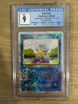 Pokemon Legendary Collection Squirtle Reverse Holo CGC 9 Sub Grade 95/110 *RARE* - Image 1