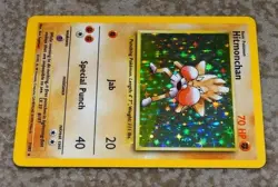 POKEMON HITMONCHAN HOLOGRAPHIC CARD 7/102 BASE SET 1999 - Image 2