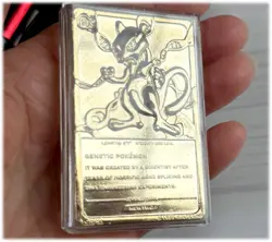Mewtwo Pokemon Burger King 23K Gold Plated Card Collectible in Ball and Box - Image 3