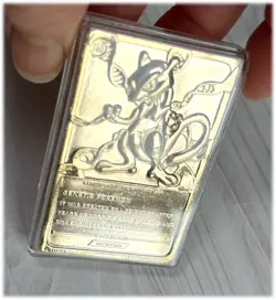 Mewtwo Pokemon Burger King 23K Gold Plated Card Collectible in Ball and Box - Image 4