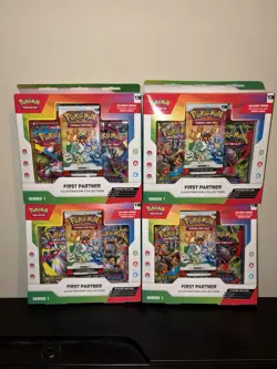 Pokemon TCG First Partner Illustration Collection Series 1 Promo Lot of 4 - Image 1
