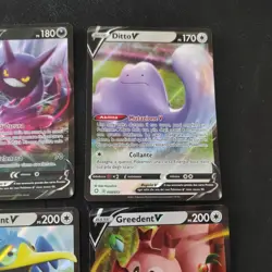 Lotto 4 carte Pokemon V Ditto Crobat Greedent Cramorant ITA Destino Splendente - Image 3
