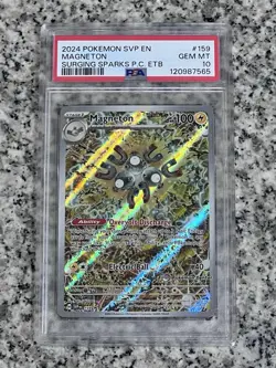 Magneton Surging Sparks Pokemon Center ETB Black Star Promo #159 PSA 10 - Image 1