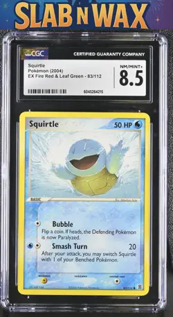 Pokemon tcg 2004 EX Fire Red & Leaf Green Squirtle #83/112 CGC 8.5 - Image 1