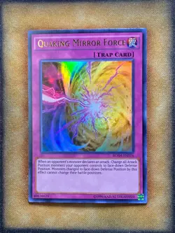 Yugioh Quaking Mirror Force BOSH-EN076 Ultra Rare NM - Image 1